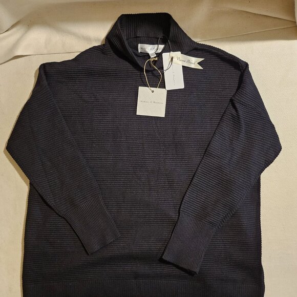 Chelsea & Theodore Women's Black Full Neck Sweater - Size M - Picture 3 of 5